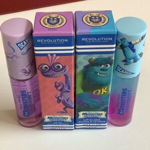 Revolution x Monsters University Lip Bundle Of Lip Oil & Lip Gloss New in Box